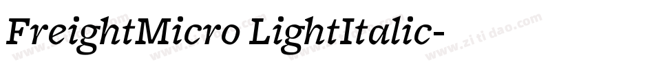 FreightMicro LightItalic字体转换